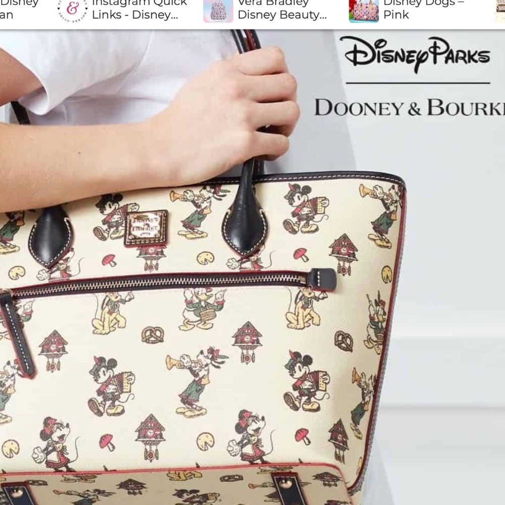 Disney Dooney & Bourke Mickey & Friends Epcot Germany tote